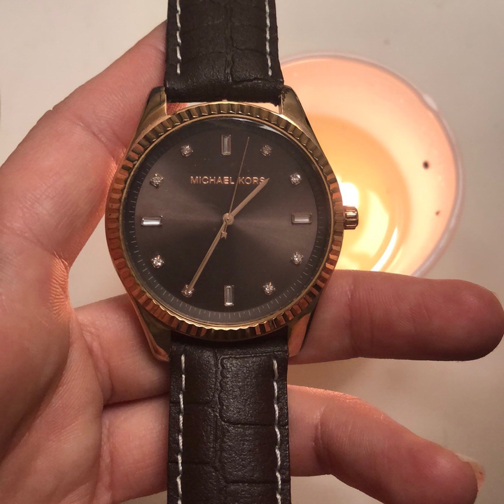 Michael Kors Watch Genuine Leather